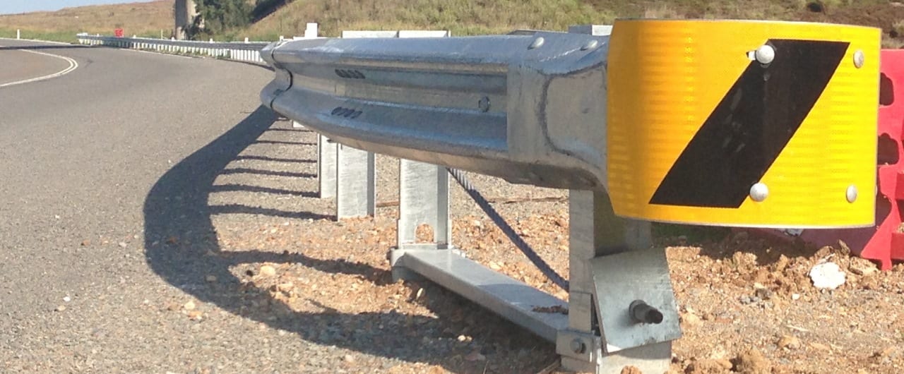 Departure Terminals departure terminal on the trailing end of a guardrail system