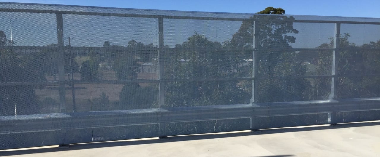 RHINO-STOP® Screen Guardrail rhino stop screen with conventional security mesh
