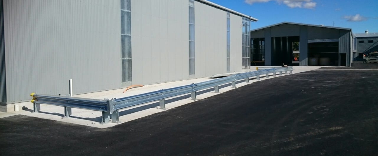 RHINO-STOP® Warehouse Guardrail rhino stop warehouse safety barrier with 90 degrees connectors