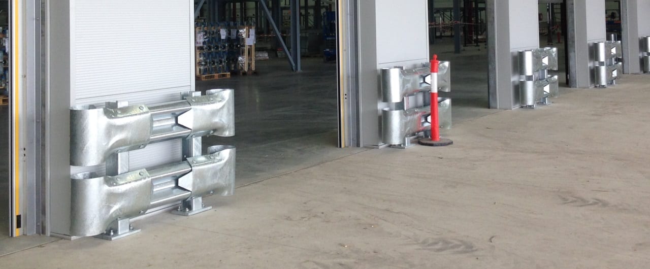 Rigid Posts double rail rigid posts warehouse safety barriers