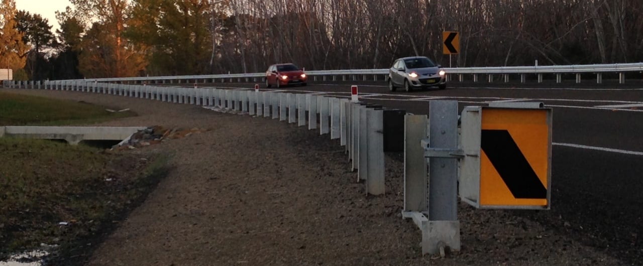 Barton Highway Guardrail Project supply of fleat end terminal for road safety barrier project on barton highway