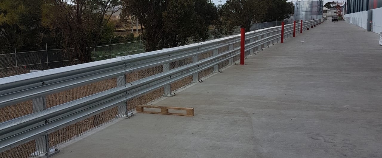 Bunnings Bellambi Guardrail Project bunnings bellambi access road protection with rhino stop truck guard