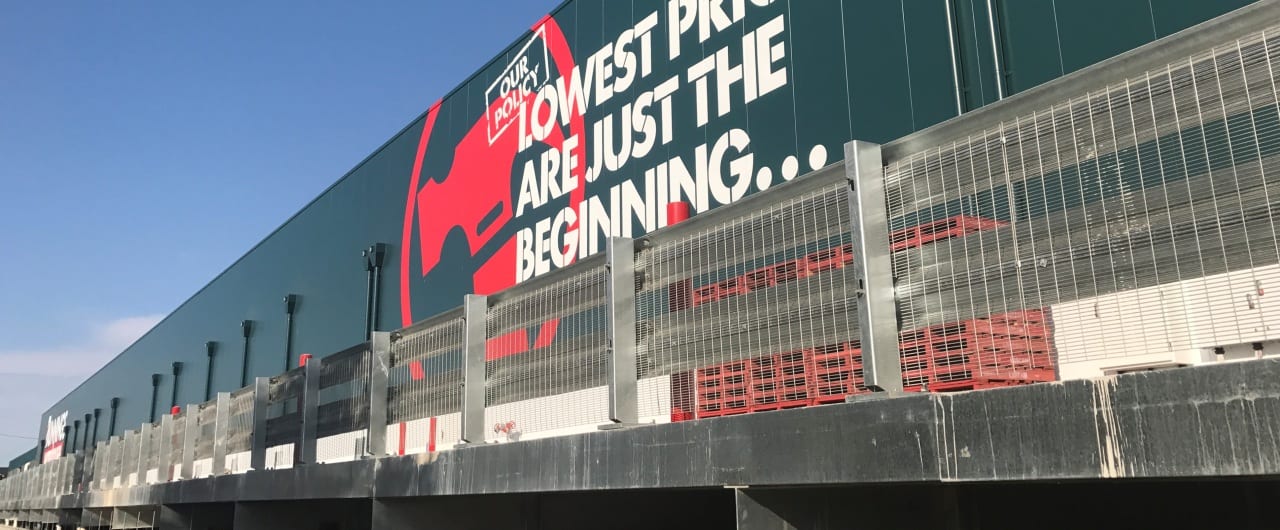 Bunnings Bellambi Guardrail Project rhino stop truck guard with mesh infill project at bunnings bellambi