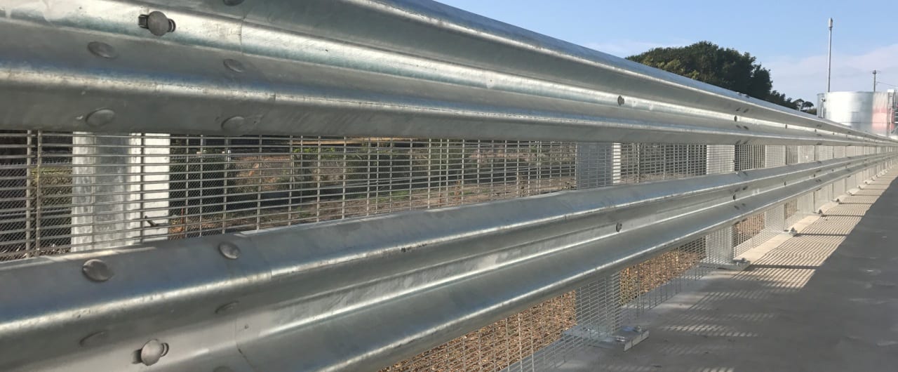 Bunnings Bellambi Guardrail Project rhino stop truck guard installed along elevated slab