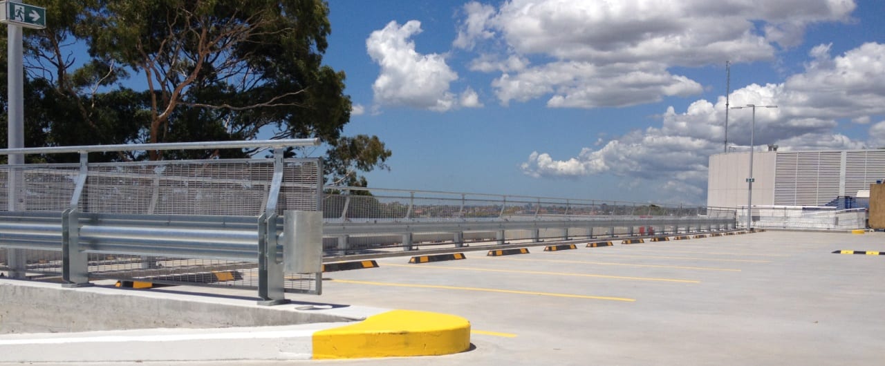 Canterbury Hurlestone Park RSL Car Park Barrier Project 100m rhino stop type 4 installation at coles toroonga carpark