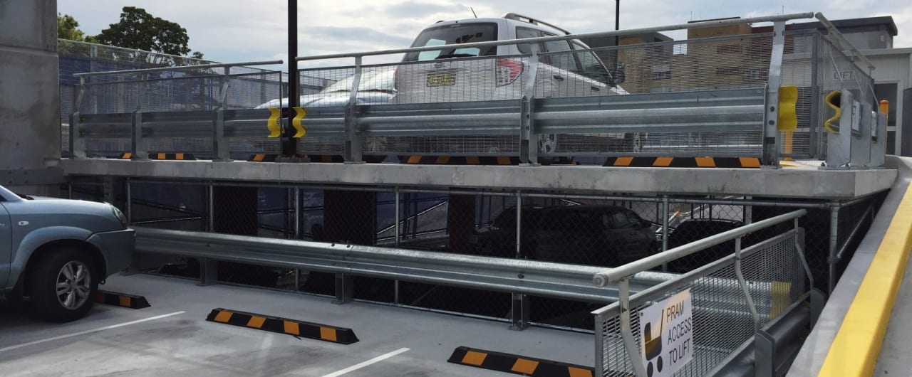 Lismore Hospital Car Park Barrier Project lismore hospital carpark split level protection with rhino stop