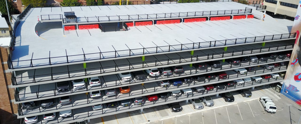 RHINO-STOP® Elite Guardrail rhino stop elite car park barrier installation project