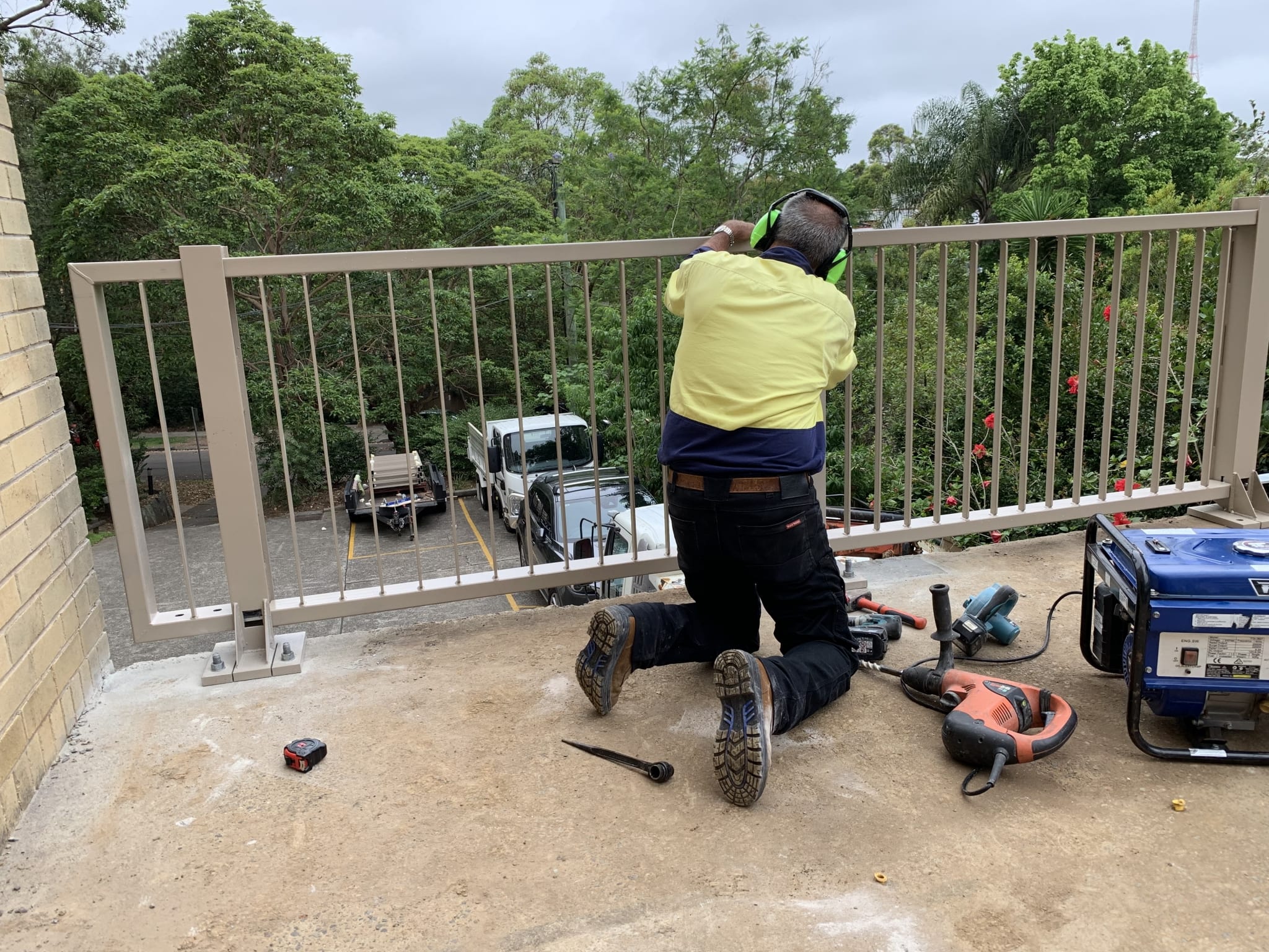 Artarmon Apartment Complex Guardrail Project rhino stop elite car park safety barrier project at artarmon apartment complex