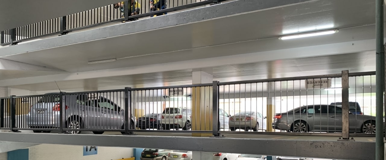 RHINO-STOP® Elite Guardrail newcastle bolton car park protection with rhino stop elite