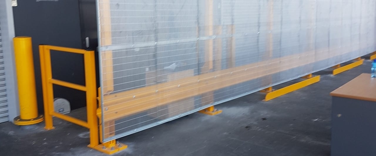 RHINO-STOP® Screen Guardrail warehouse safety barrier rhino stop screen