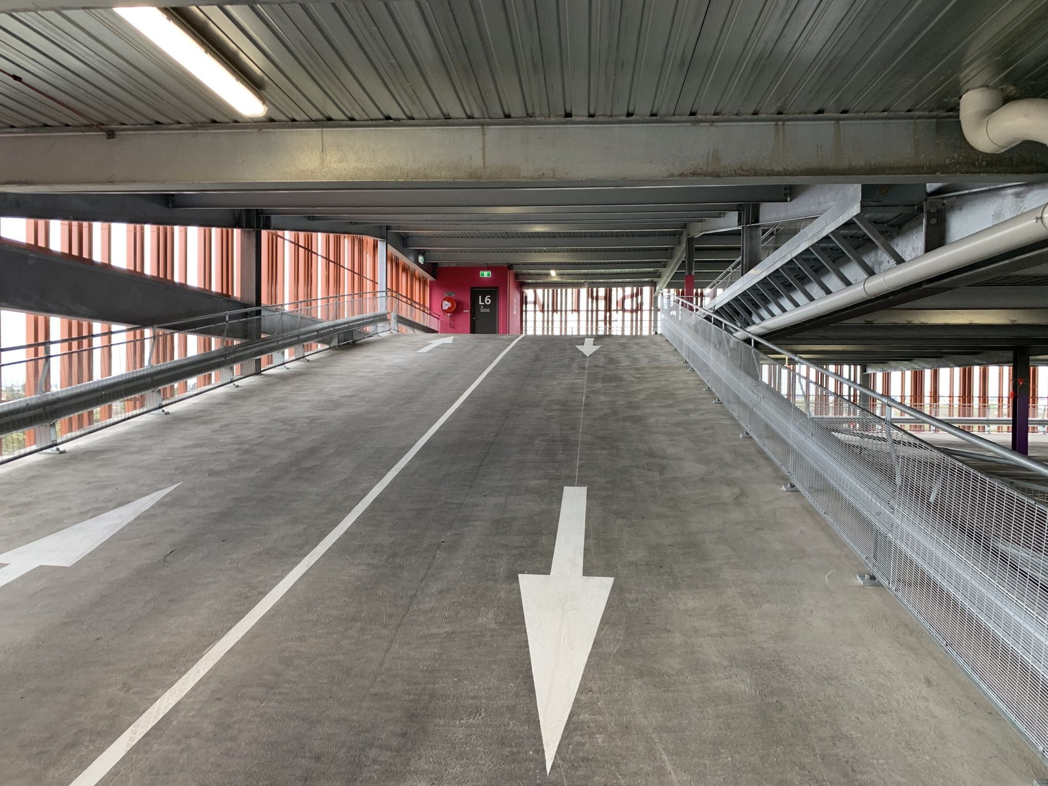Sunshine Hospital Car Park Barrier Project sunshine car park ramp fall protection with rhino stop barriers