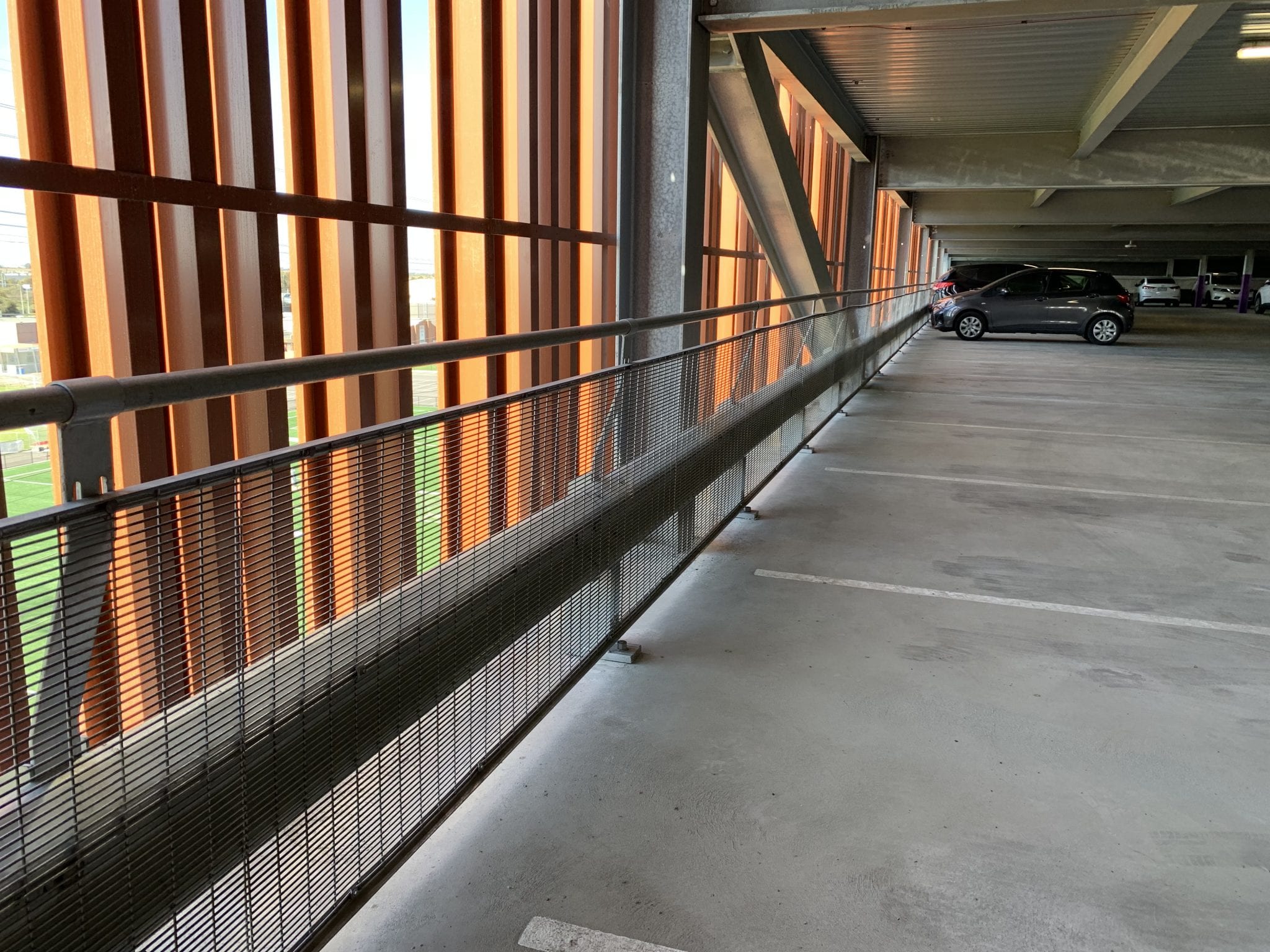 Sunshine Hospital Car Park Barrier Project 600 meters of rhino stop type 4 installed at sunshine hospital car park
