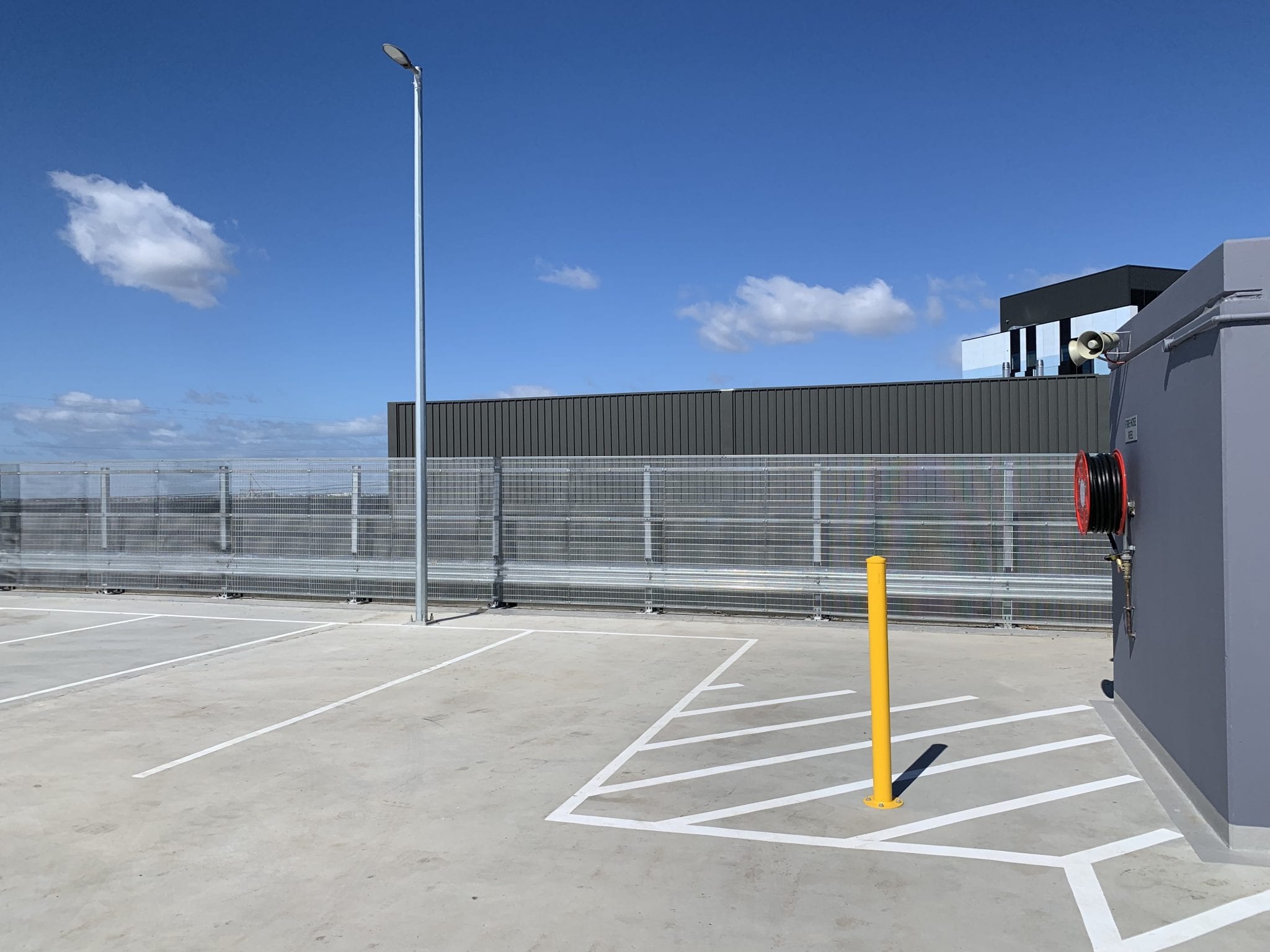 Sunshine Hospital Car Park Barrier Project sunshine hospital top level safety barrier with mesh fencing