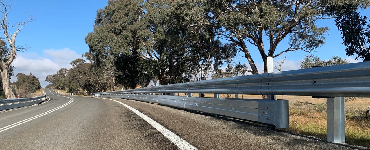 BIKER-SHIELD™ Motorcycle Protection Guardrail Biker-Shield guardrail installation