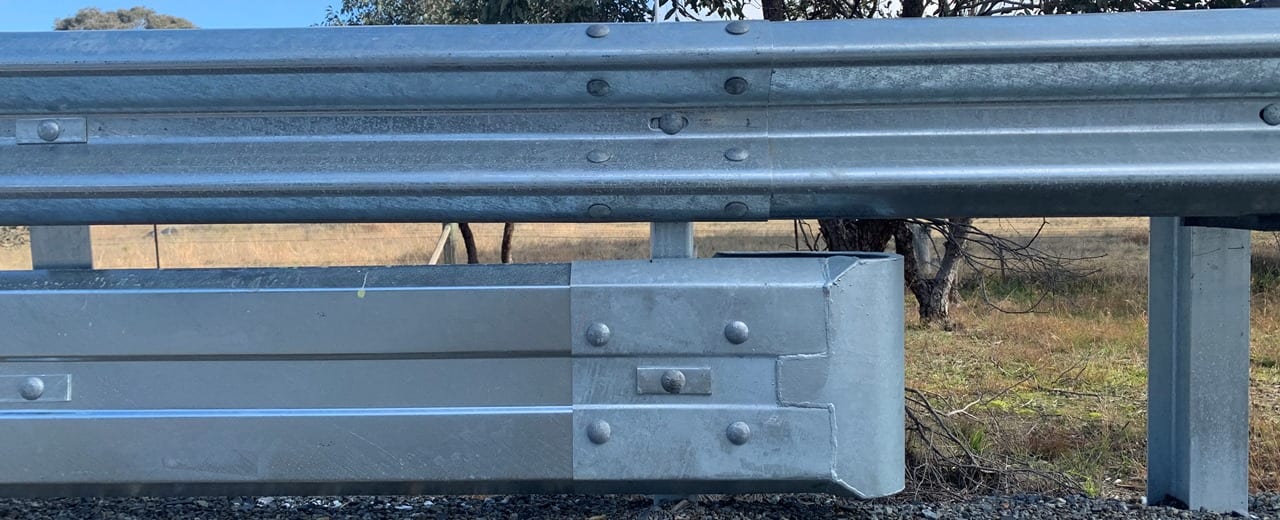 BIKER-SHIELD™ Motorcycle Protection Guardrail Biker-Shield guardrail with bullnose assembly