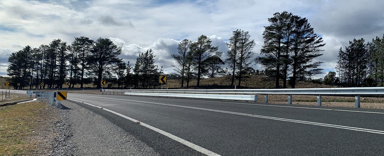 BIKER-SHIELD™ Motorcycle Protection Guardrail Ramshield with Biker-Shield road barrier