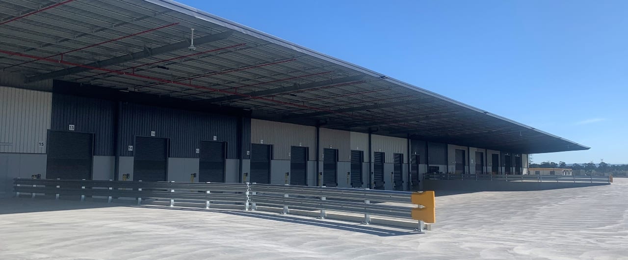 CEVA Logistics Warehouse Barrier Project rhino stop truck guard safety barrier project at ceva logistics warehouse