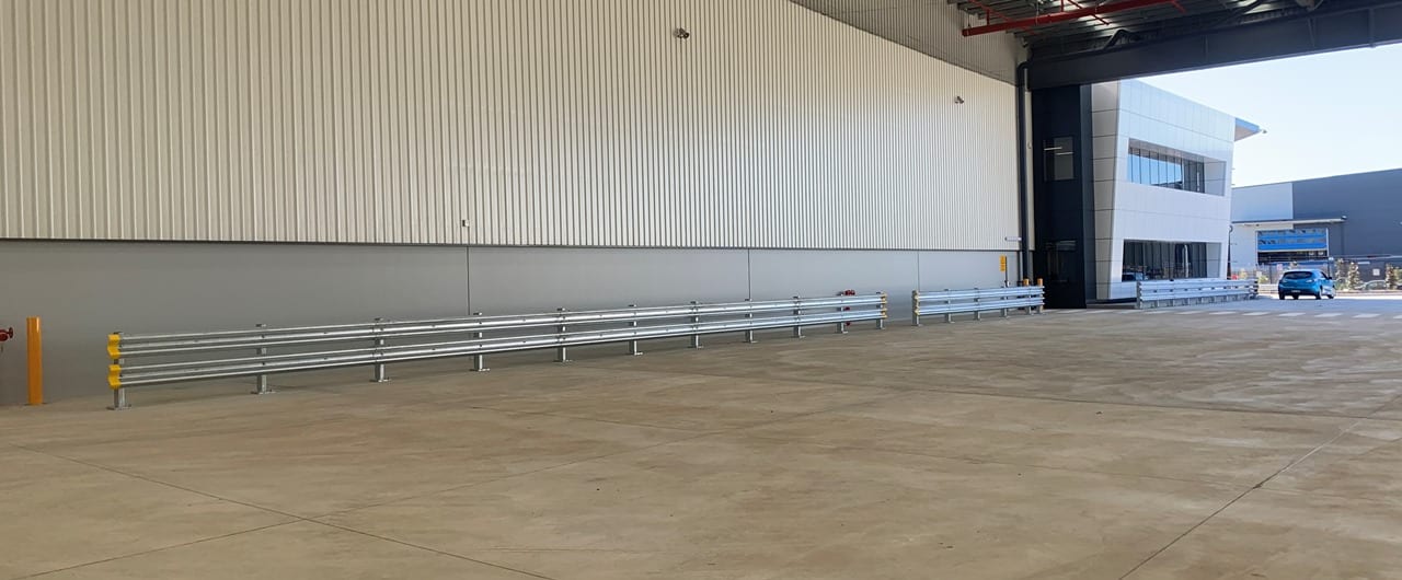 CEVA Logistics Warehouse Barrier Project rhino stop truck guard installation at ceva logistics warehouse