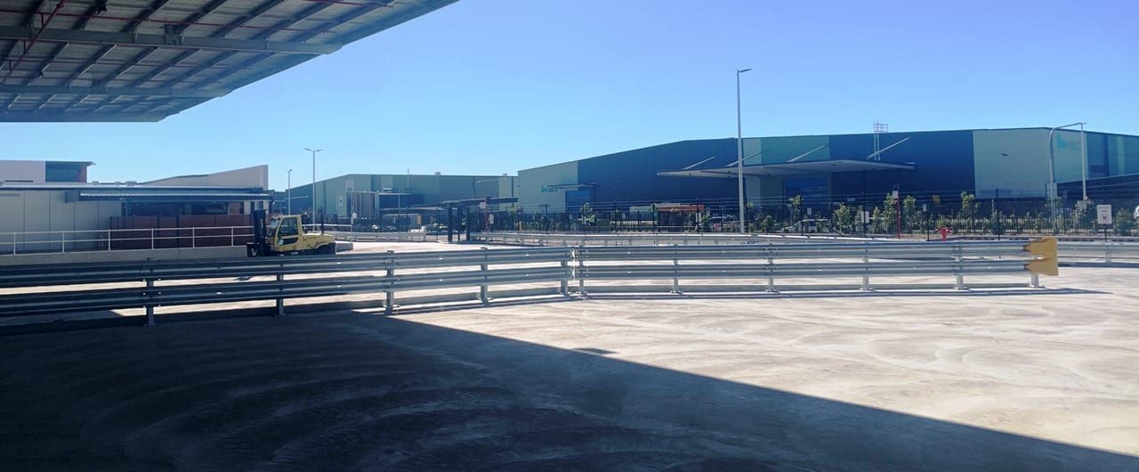 CEVA Logistics Warehouse Barrier Project rhino stop truck guard forklift safety barrier