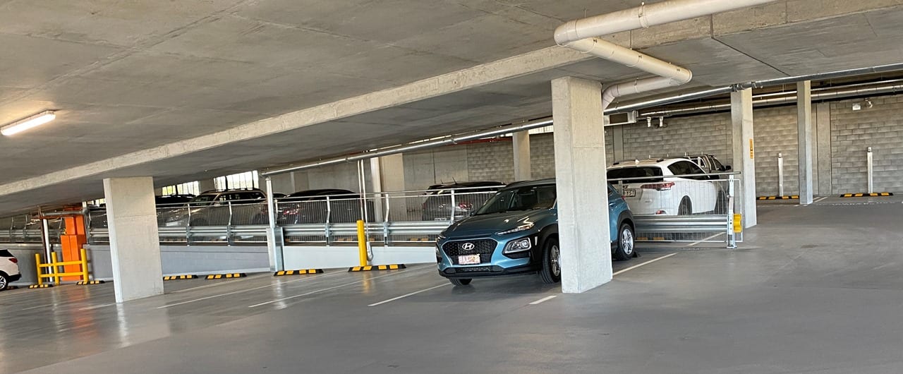University of Sunshine Coast Car Park Barrier Project usc car park ramp protection with rhino stop type 6