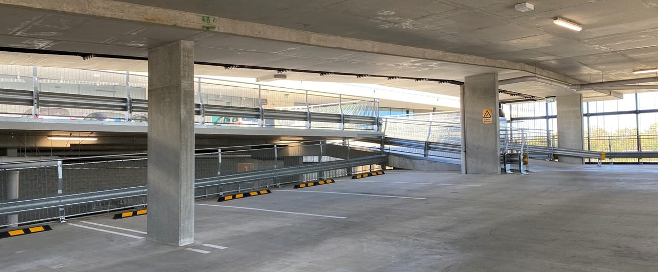 University of Sunshine Coast Car Park Barrier Project rhino stop car park safety barrier system installation at usc