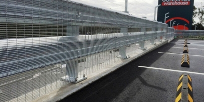 rhino stop truck guard safety barrier project in bunnings warehouse