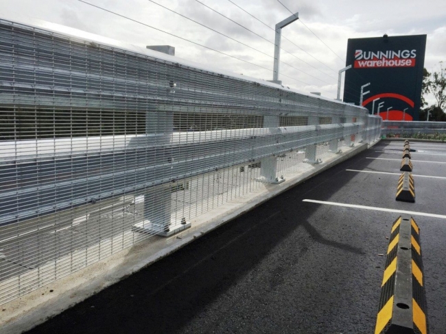 rhino stop truck guard safety barrier project in bunnings warehouse