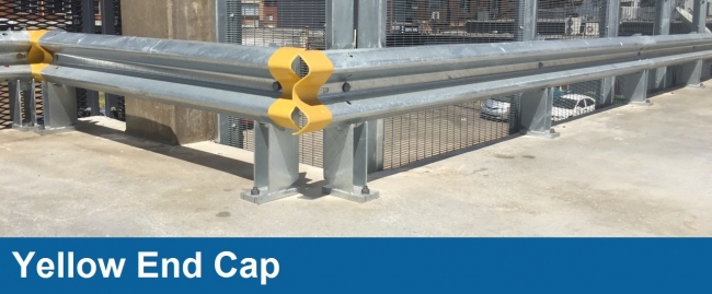 yellow end cap car park barriers accessory