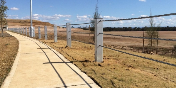 triple steel cable boundary fence