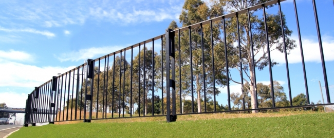 in ground pedestrain fencing
