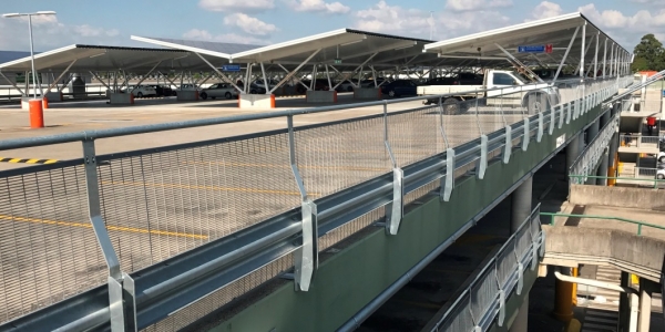 rhino stop sky edge car park barrier system on sydney markets