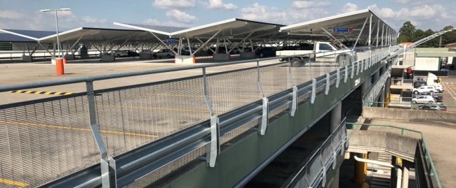 car park safety barrier systems project at sydney market car park