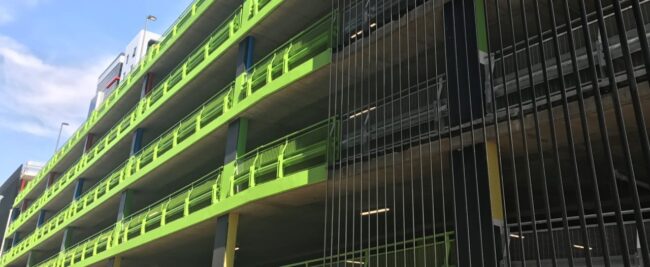 front view of travelodge sydney airport car park