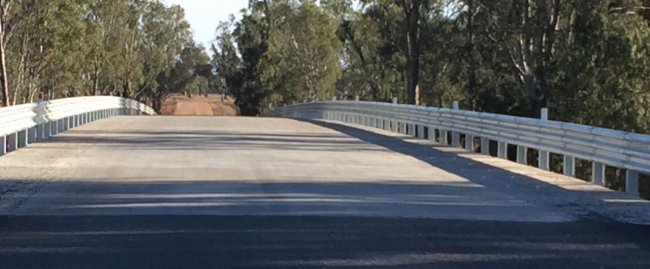 thrie beam guardrail for the narrabri bridge project