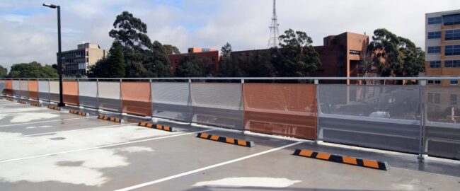 Royal North Shore Hospital (2) royal north shore hospital car park top level fall protection with rhino stop sky edge