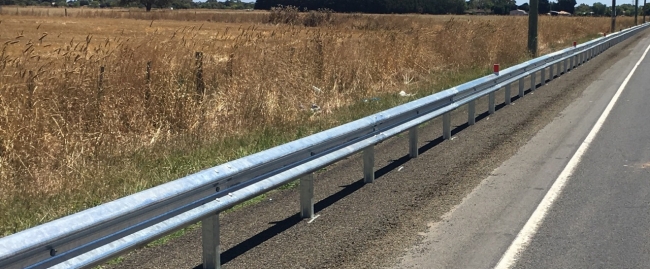 ramshield guardrail installed on both median and roadside locations