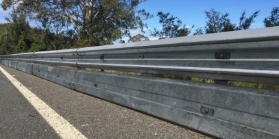 biker shield guardrail road barrier