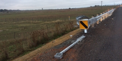 mskt end terminal road barrier saves motorists life