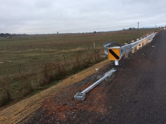 mskt end terminal road barrier saves motorists life