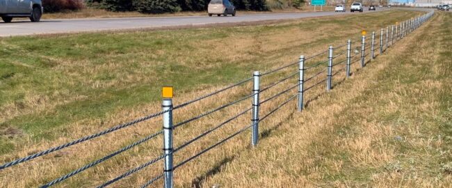 hot dip galvanised wire rope safety barrier