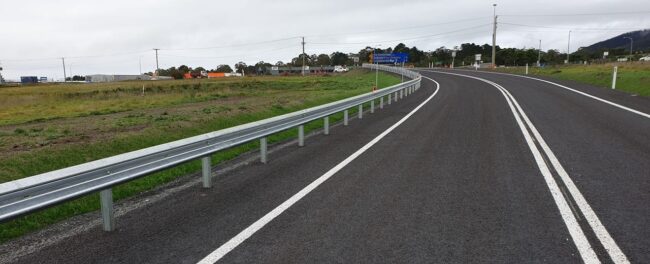 Richmond Road Tasmania guardrail project