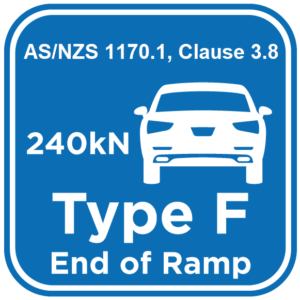Type F End of Ramp barrier standard
