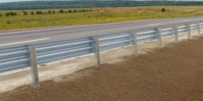 ramshield edge guardrail installed on a highway
