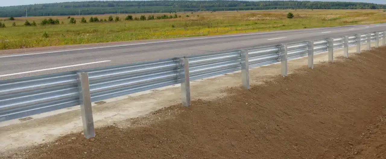 ramshield edge guardrail installed on a highway