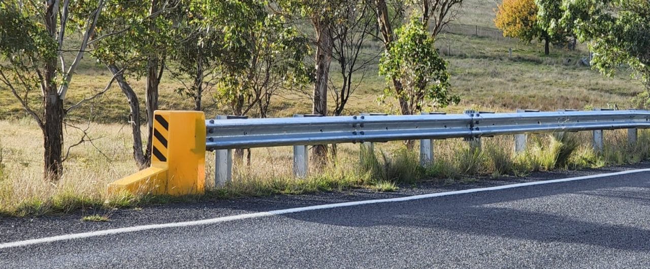 MAX-Tension road barrier installed on a rural highway