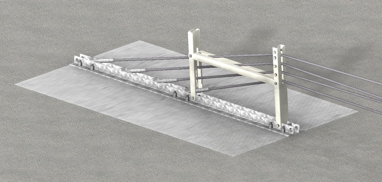 SentrylineM Wire Rope Safety Barrier Safe Direction