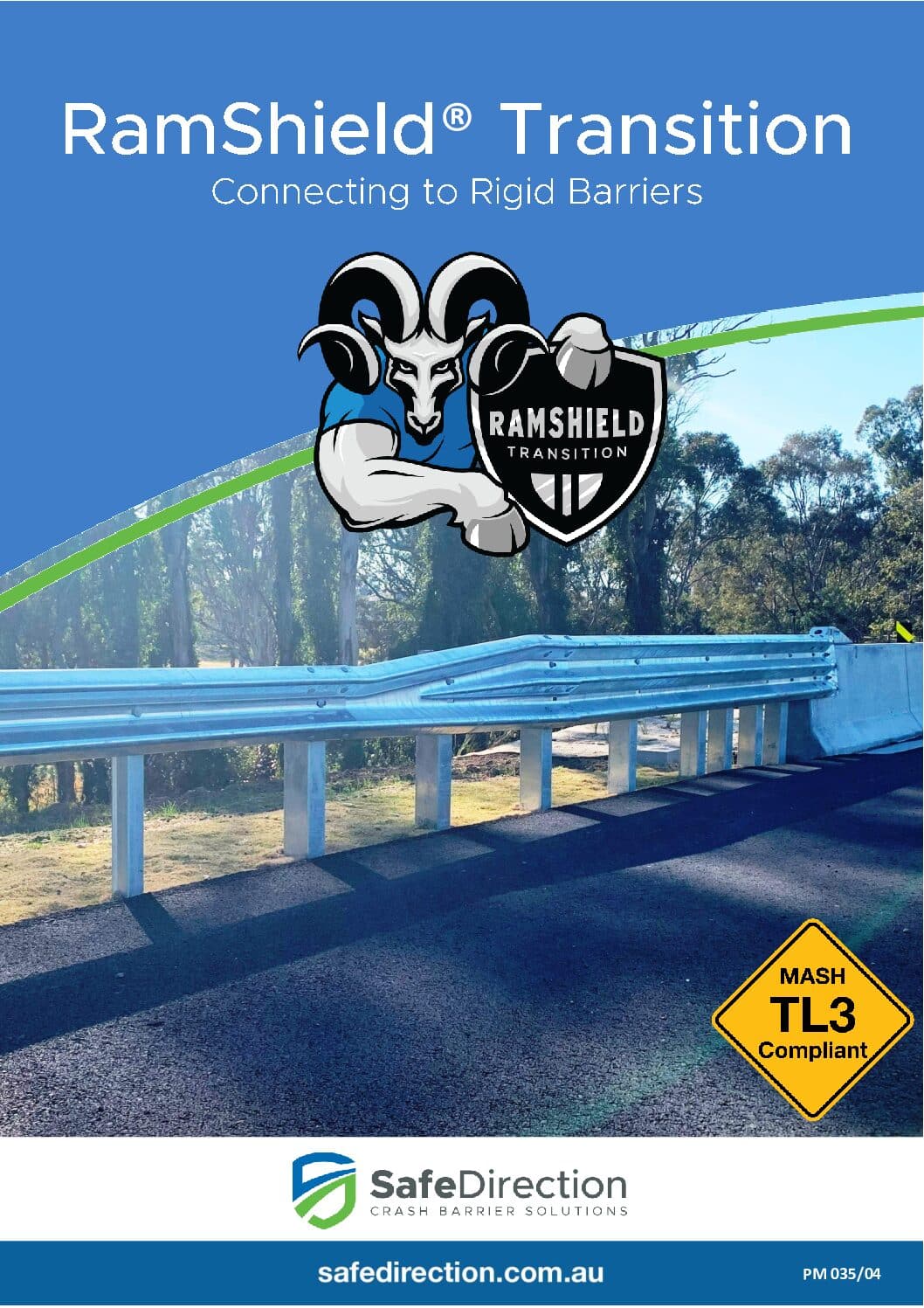 Transition Shield RamShield Transition MASH Guardrail | Guardrail Crash Barrier